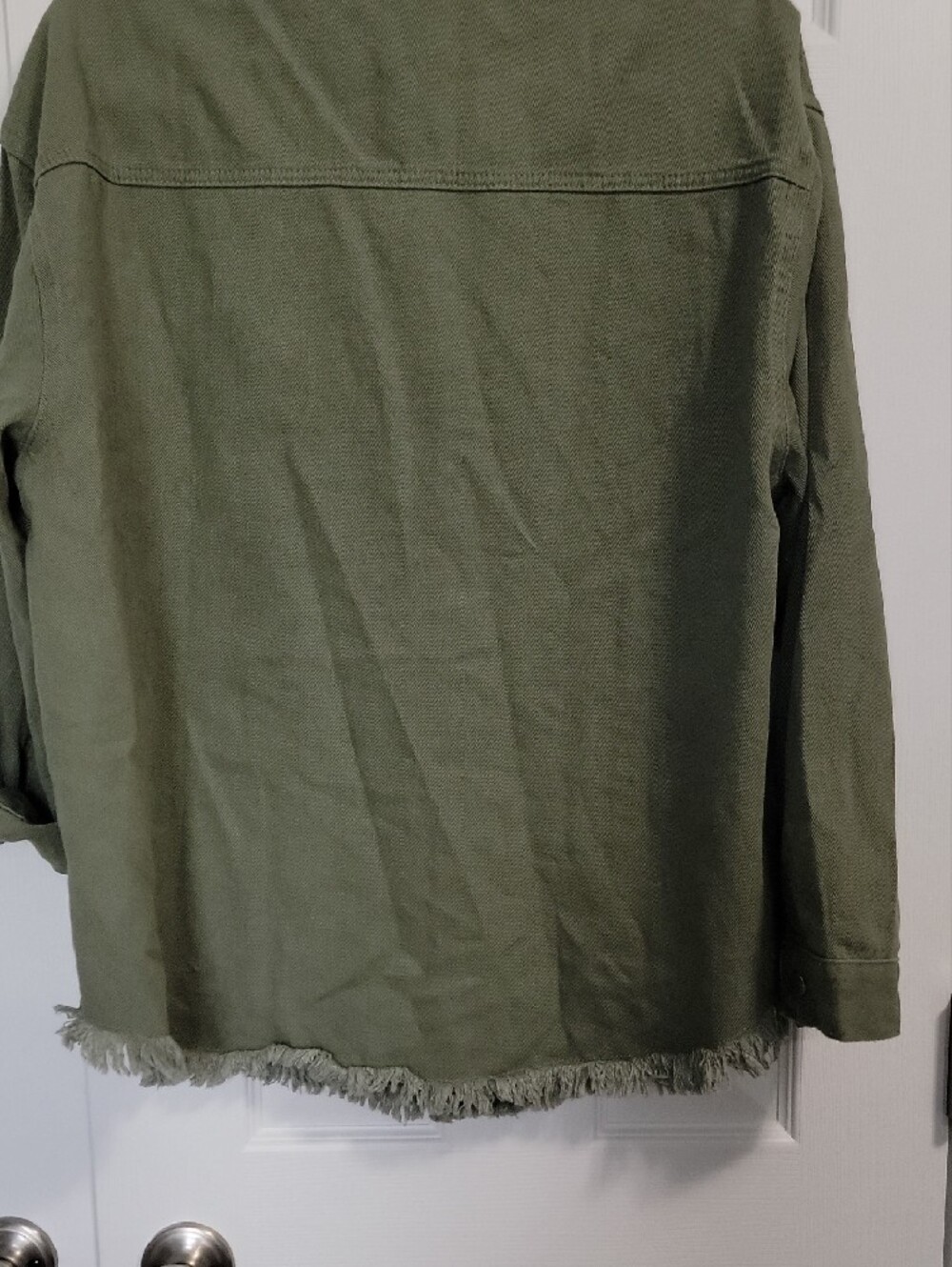 zeagoo Olive Green Button-Up Utility Shacket L - Picture 3 of 6